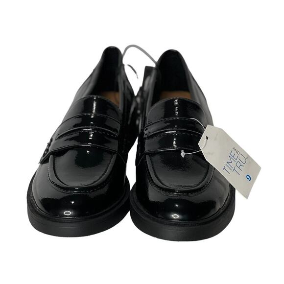 Time and Tru Women's Size 9 Loafers Parents Black Slip on Comfortable Shoes  NWT - Picture 12 of 16